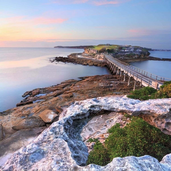 Fotografía de arte mural del Puente de la Bahía de Sídney, capturada por James McCormick, mostrando su majestuosidad.